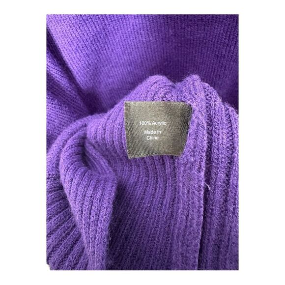 Lane Bryant Plus Womens Sweater Sz 26 28 Purple Long Sleeve Pullover Knit - Picture 4 of 6